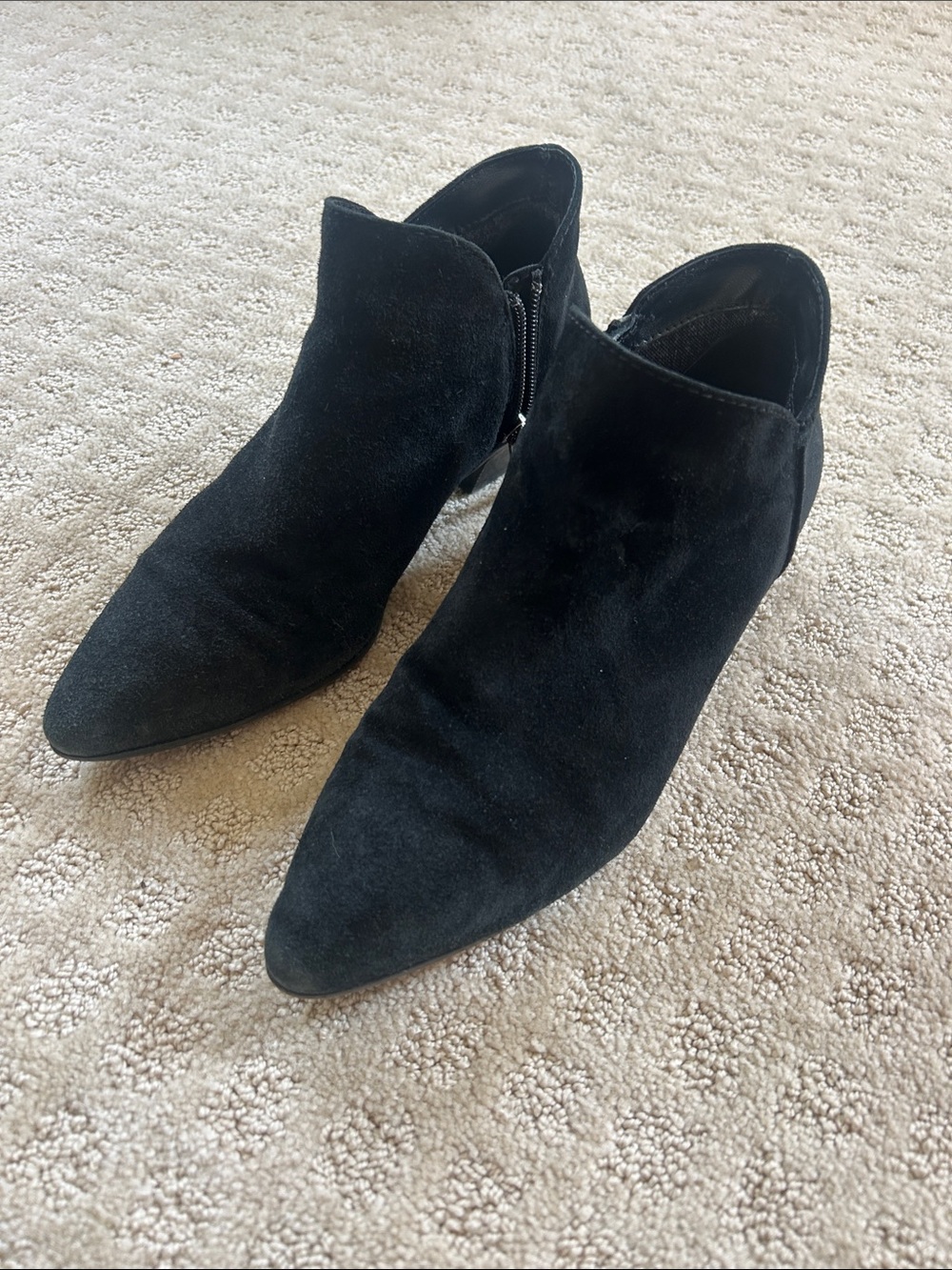 Aquatalia Black Suede Waterproof Ankle Booties